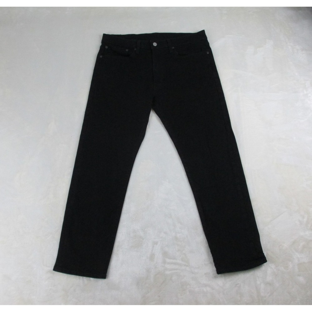 Levi's‎ 502 Pants Mens 34 Black Denim Jeans Regular Fit Straight Pockets 34X30*